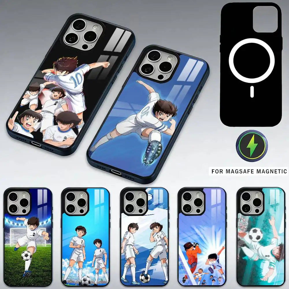 

Anime Cool C-Captain T-Tsubasa Phone Case For iPhone17,16,15,14,13,12,11 Plus,Pro Max Magnetic For Magsafe Wireless Charging