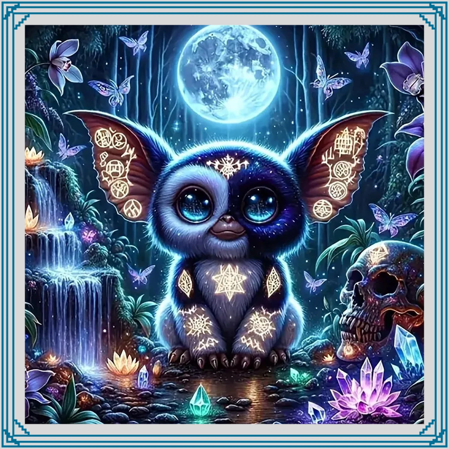 5D DIY Vollrund/Quadratisch Diamant Cartoon Halloween Tier Malset Kollektion Mosaik-Sets Kunst Heimdekoration Rahmenlos