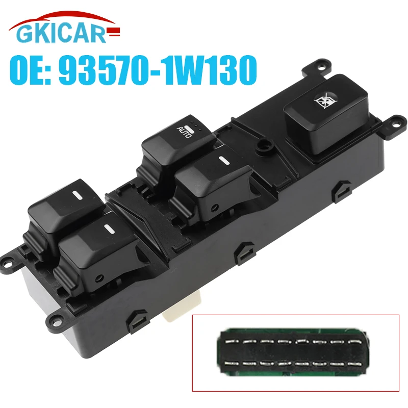 Interruptor de ventanilla principal para Kia RIO III (UB), ventanilla delantera izquierda de 16 Pines, 93570-1W130 935701W130, 2013- 2016