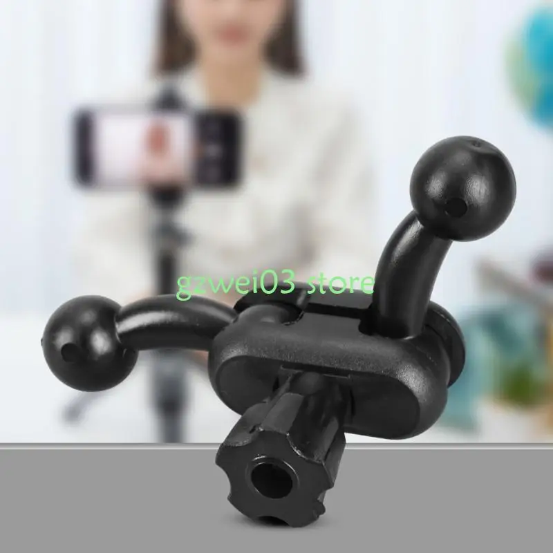 Y8AC Double Ball Head 17mm Universal Joint Connector Adapter for Mobile Phone & Tablet Stand Recorders Navigation Accessories