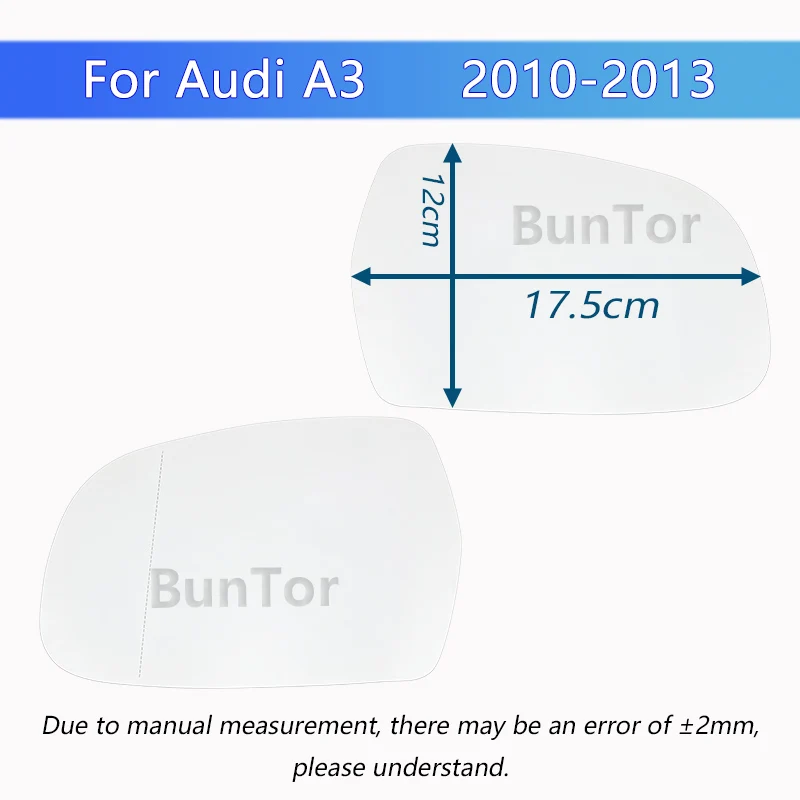 For Audi A3 2010 2011 2012 2013 Left&Right Heated Rearview Mirror/8K0857535A  8K0857535F/Car Accessories/Side Wing Mirror Lens