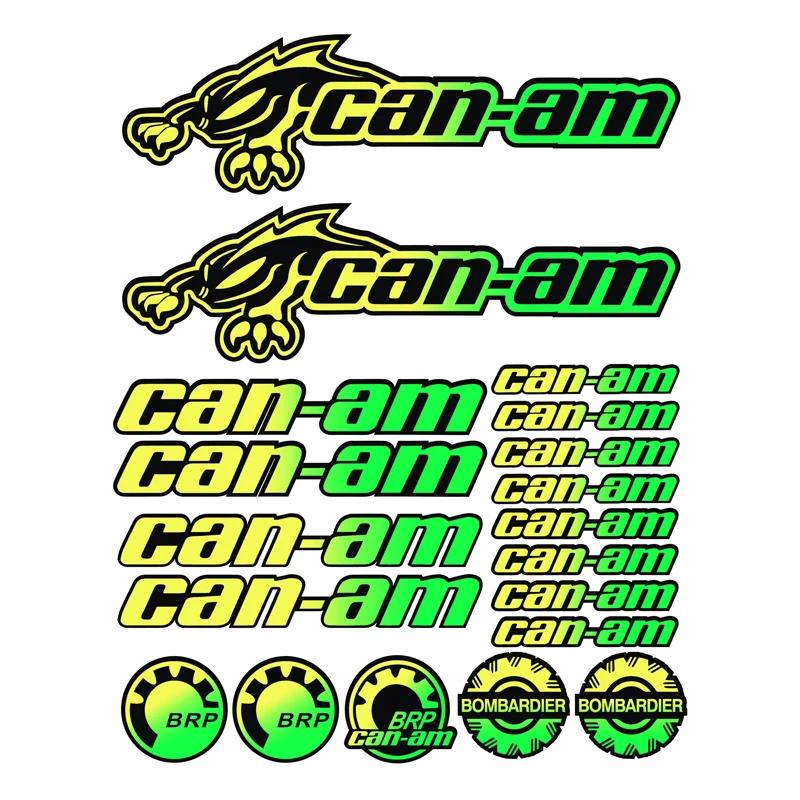 مجموعة واحدة من ملصقات السيارات المخصصة الملونة 22 قطعة مناسبة لتزيين ملصق Can-am Canam ATV #1
