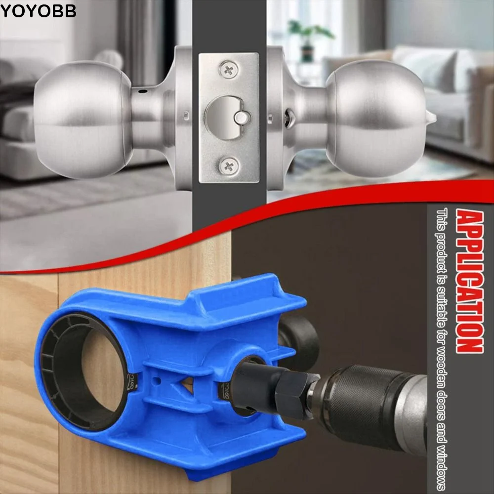 

Adjustable Bushing Ball Lock Hole Opener PP and Carbon Steel Yellow/Blue/Red/Orange Door Lock Installation Kit Durable