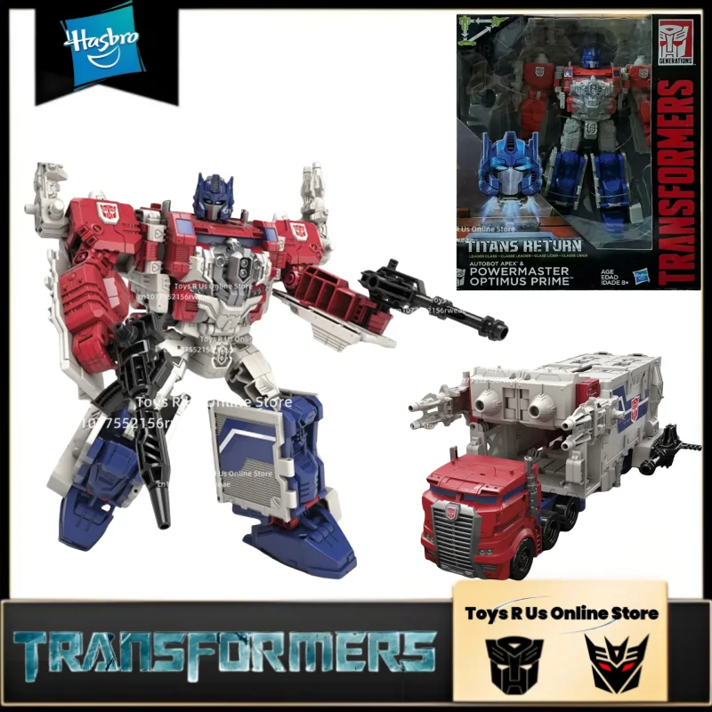 

In Stock Hasbro Transformers Titans Return Autobot Apex & Power Master Optimus Prime Leader Class Action Figure Model Toy Gift