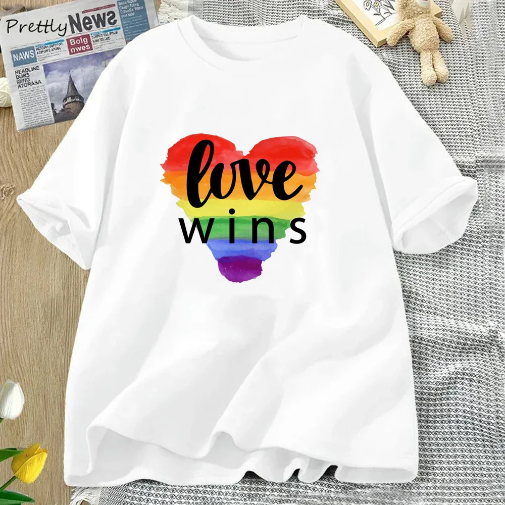 Pride Lgbt Lgbtq t shirt girl Psychedelic women Retro shirt hip hop Classic korean clothes University Psychedelic Pastel