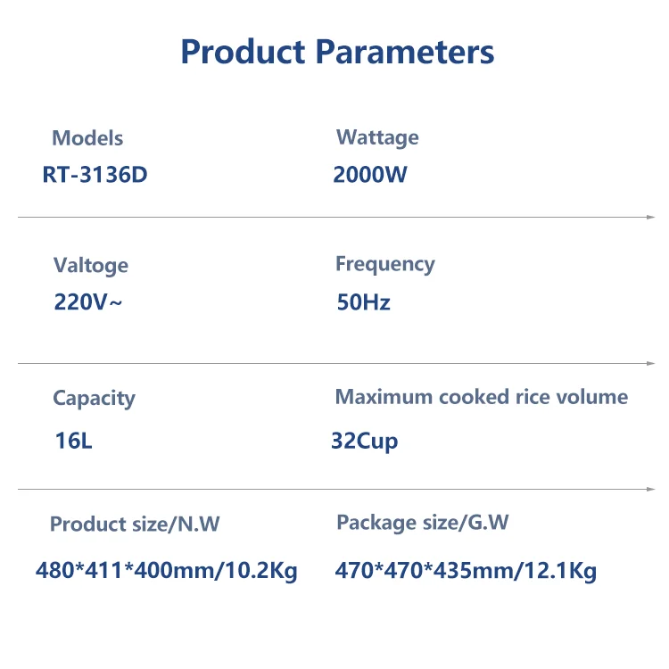 RICH Commercial Digital Smart Multifunction Large Capacity 6L Stainless Steel Electric Rice Cooker for Household Restaurant Use
