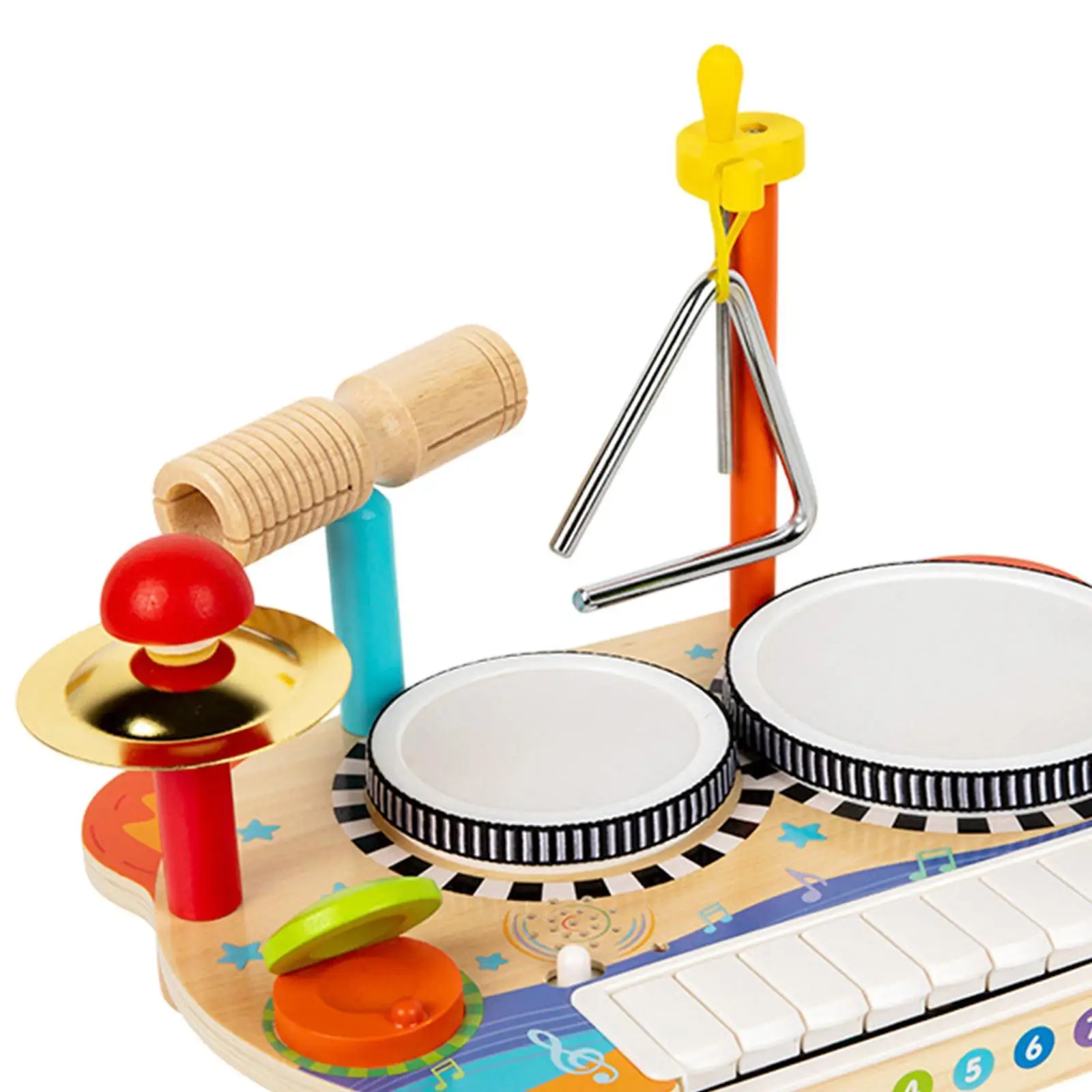 Kids Drum Set Sensory Toy Creativity Coordination Preschool Musical Instrument