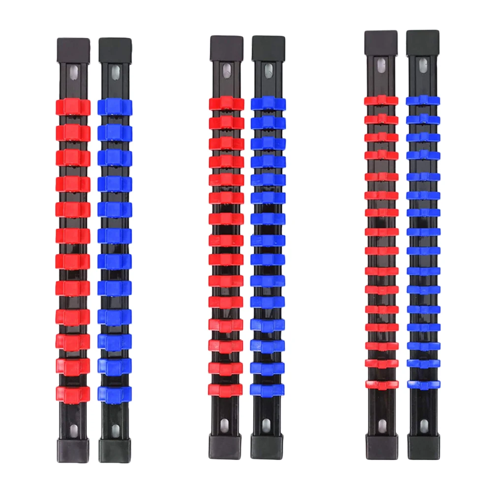 

6pcs Organizer Heavy Duty 1/2 3/8 1/4 Socket Rails Storage Board Tool Organizers Auto Repair Garage Mechanics Socket Rack Trays