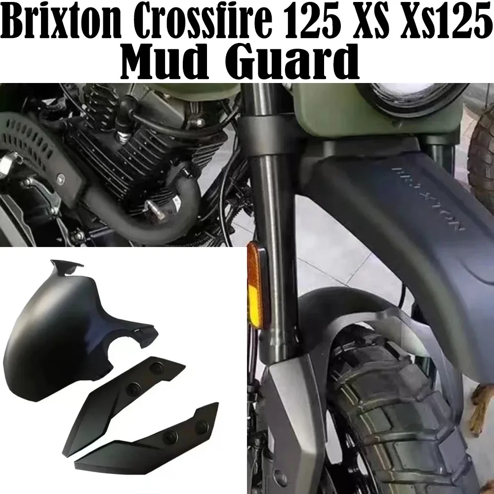 Front Fender Fit Crossfire 125 XS Mudguard Splash Mud Guard Protector Wheel Hugger for Brixton Crossfire 125 XS Xs125 New