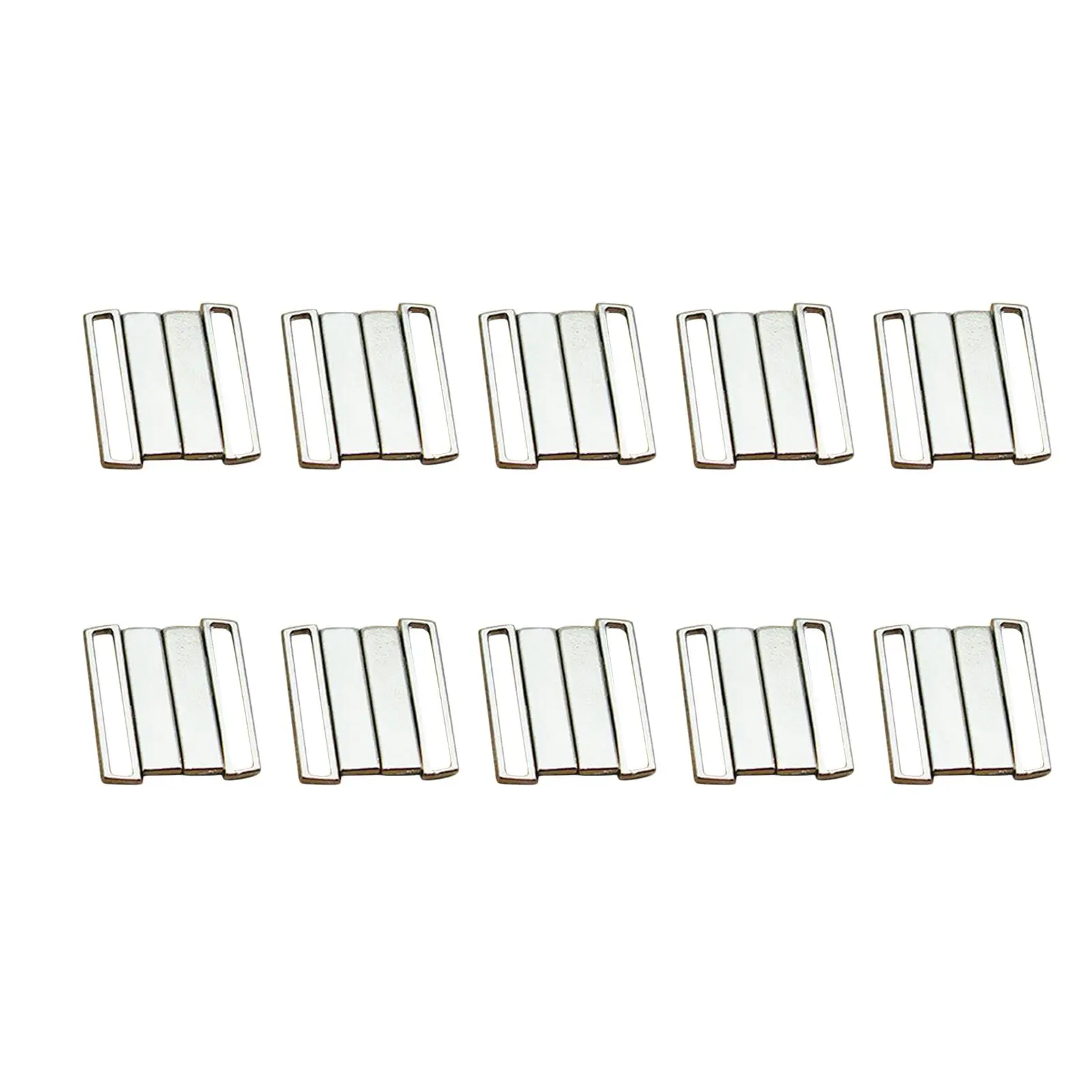 10Pcs Bra Hook Closure Garment Clasps Bikini Clasps Closures Metal Tape Closures for Bra Making Clothing DIY Crafts Bathing Suit