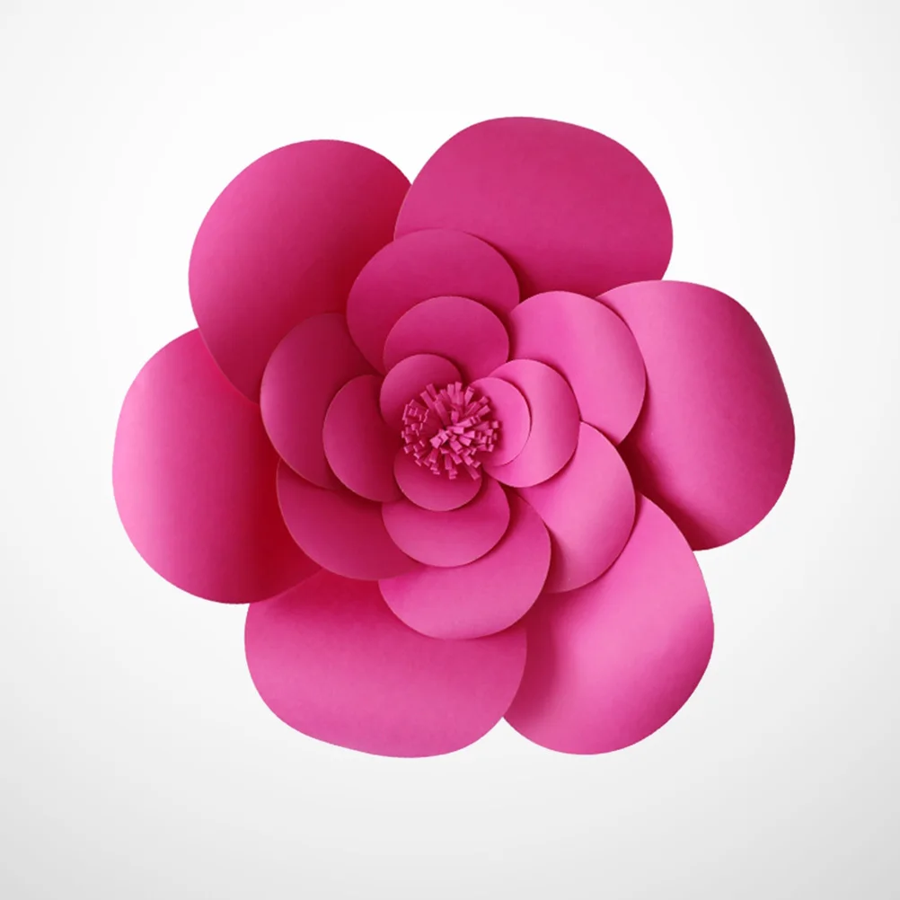 

1Pcs 3D Paper Flower Red 20cm Wall Decor Party Wedding Backdrop Birthday Photo Booth Decoration 3D Flower Wall Decor
