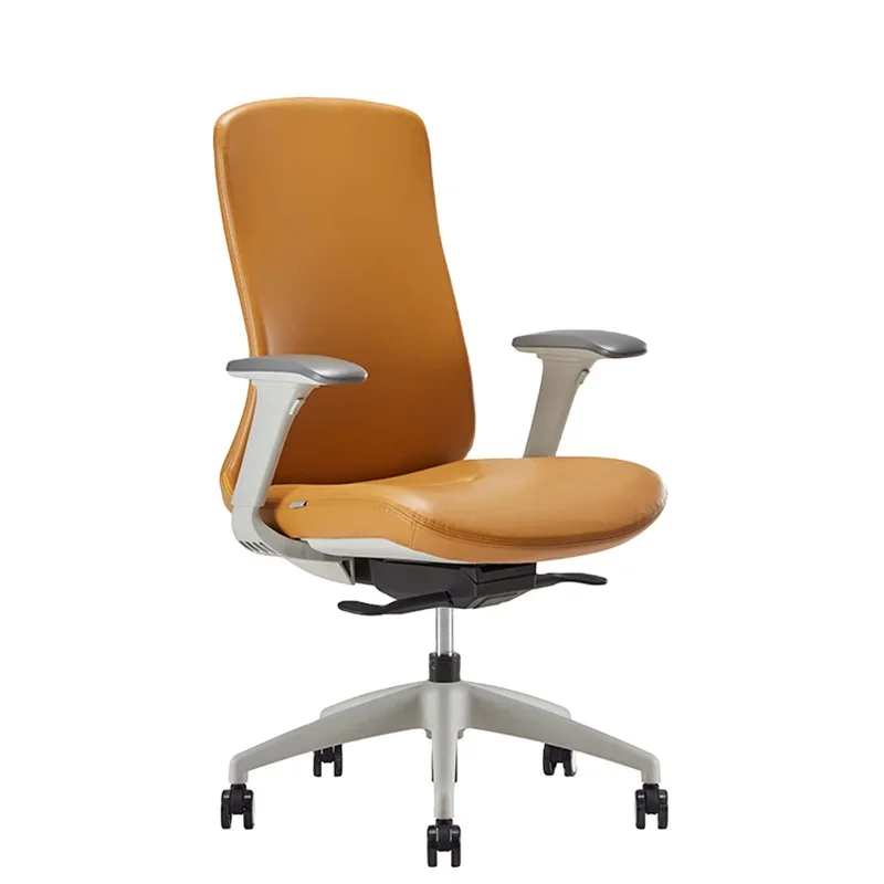 KOHO Meeting Room Leather Office Chair Work Computer Chair Leather Swivel Leather Chair for Office