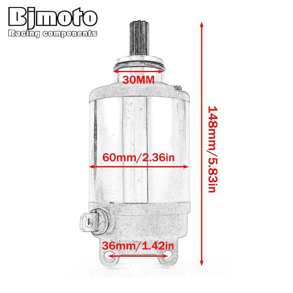 Starter Motor For Ducati 899 955 Panigale V2 Troy Bayliss Corse 2014-2021 Streetfighter V2 2022- 27040132B