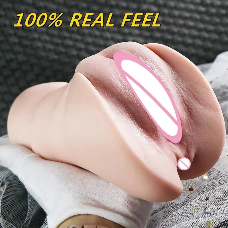 3D Realistic Silicone TPE Artificial Vagina, Sex Toy, Pocket Cat,real Butter, Male Oral Sex Toy，Adult Masturbation Aircraft Cup