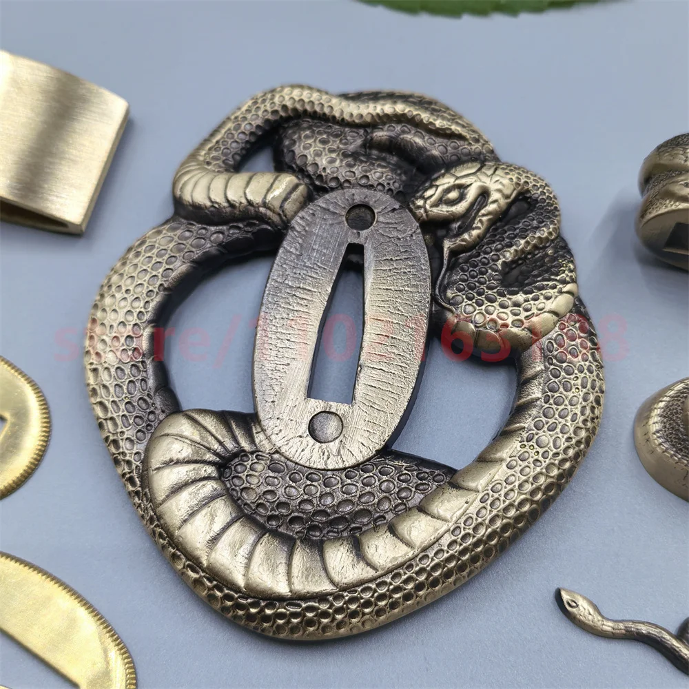 High Quality Copper Tsuba Handguard Guard Brass Fuchi Kashira Menuki Habaki Seppa Japanese Japan Samurai Katana Sword Fittings