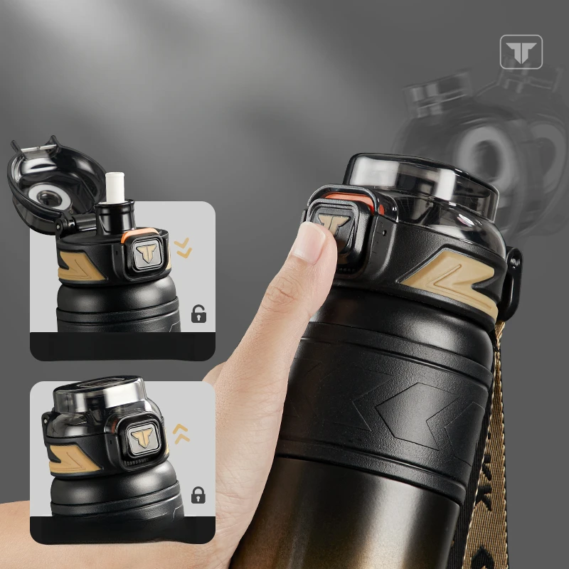 Leak Proof Vacuum Insulated Thermos, Stainless Steel, Hot and Cold, Double Walled, Sports Water Bottle, Durable Metal