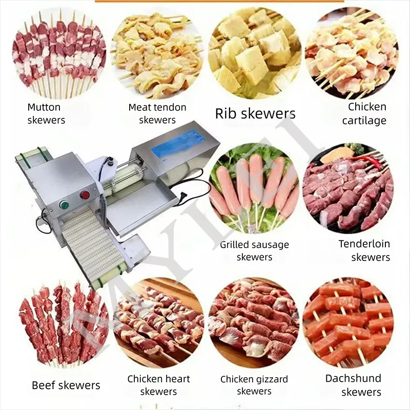 Automatic Squid Corn Beef Pork Lamb Dark Chicken Satay Skewer Grill Machine Automatic Skewers Kebab Maker Machine