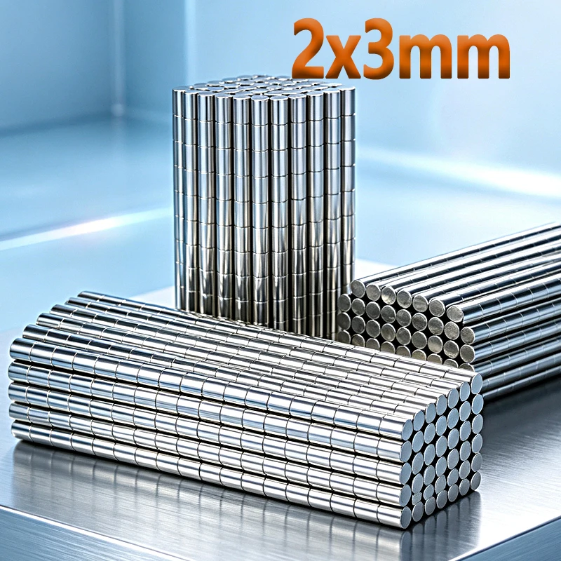 N35 NdfeB 2x3mm Magnet Small Round Shape Permanent Magnetic Imanes 2*3mm Magnet Accessory Neodymium Magnet 100-5000pcs