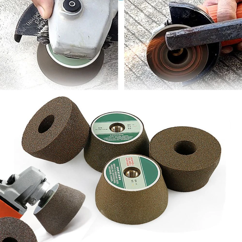 1PC M10 Angle Grinder Grinding Wheel 50/100/200 Grit Flat Polishing Wheel Emery Abrasive Disc for Stone Granite Porcelain Tiles