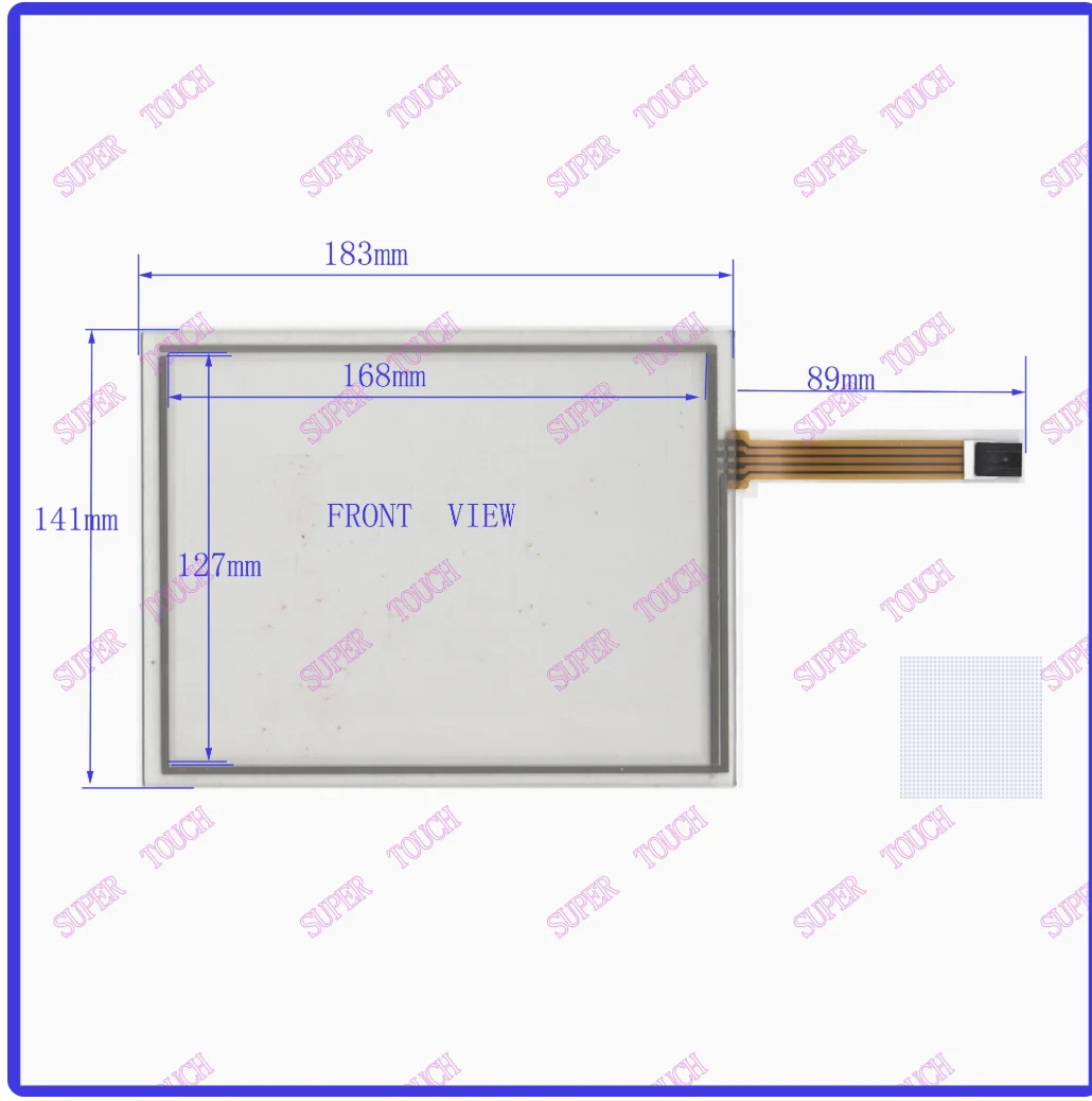

8-inch 183 * 141 industrial control four wire resistive touch screen, industrial grade original, high sensitivity, 2.54 spacing