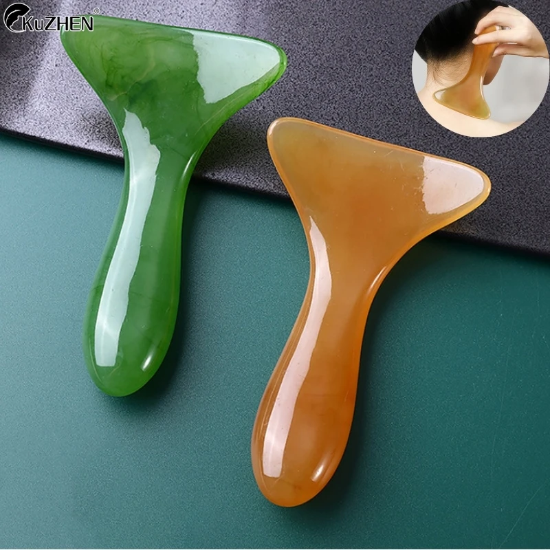 

1Pcs Resin Scraping Arc Shovel Cervical Massager Plate Shoulder Leg Back General Neck General Whole Body Meridian Dredging