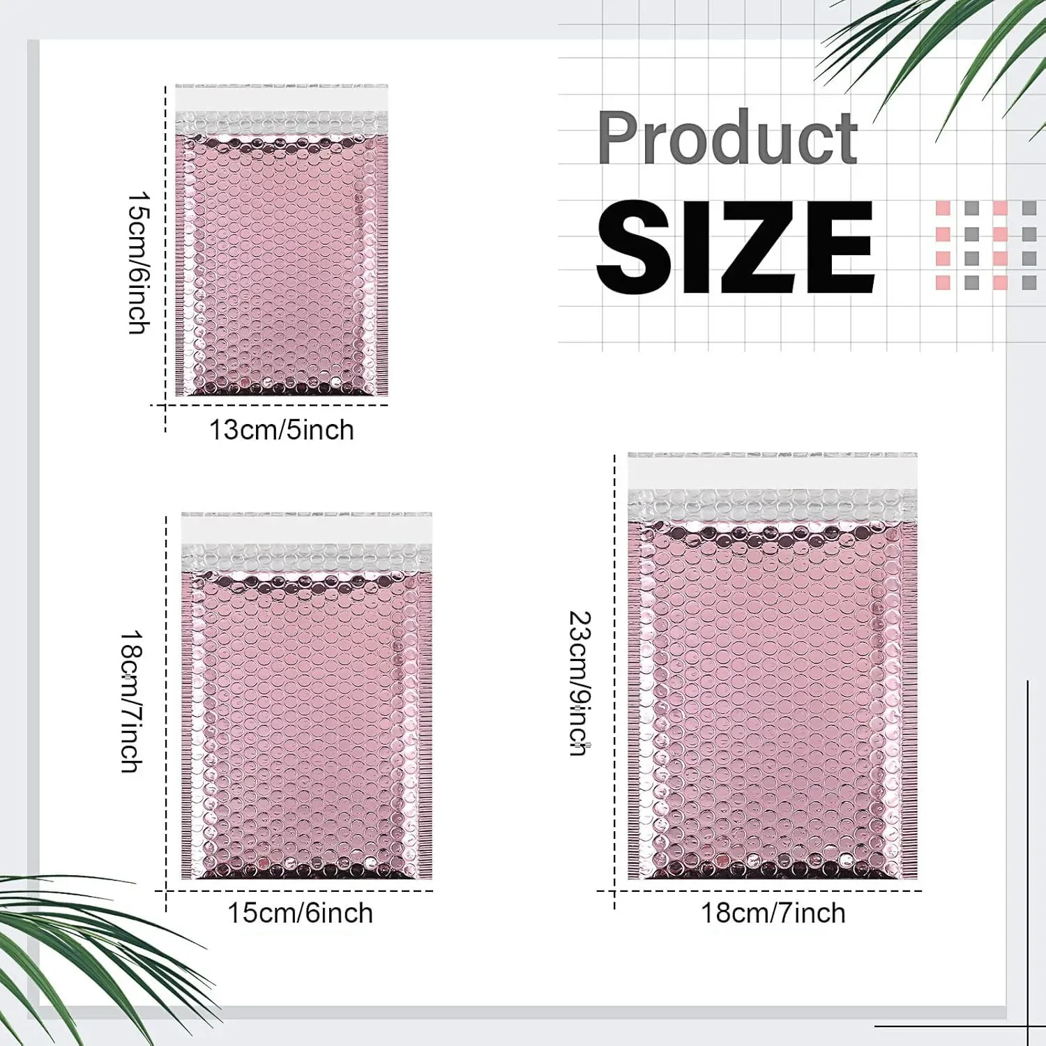 100pcs Shipping Bags Multicolour Metallic Bubble Mailer Packaging Supplies Small Business Envelope Mailers Envelopes Mailing