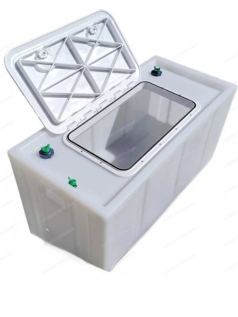 All-in-One Fishing Utility Trolley - Insulated Live Fish Box, Bait Cooler & Tackle Carrier with Sealed Flip Lid