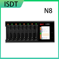 SkyCityFPV ISDT N8 8 Slots Fast Smart Charger AAA AA Battery LiIon LiHv Life NiMh Nicd Nizn USB Type-c Charger Discharger LCD