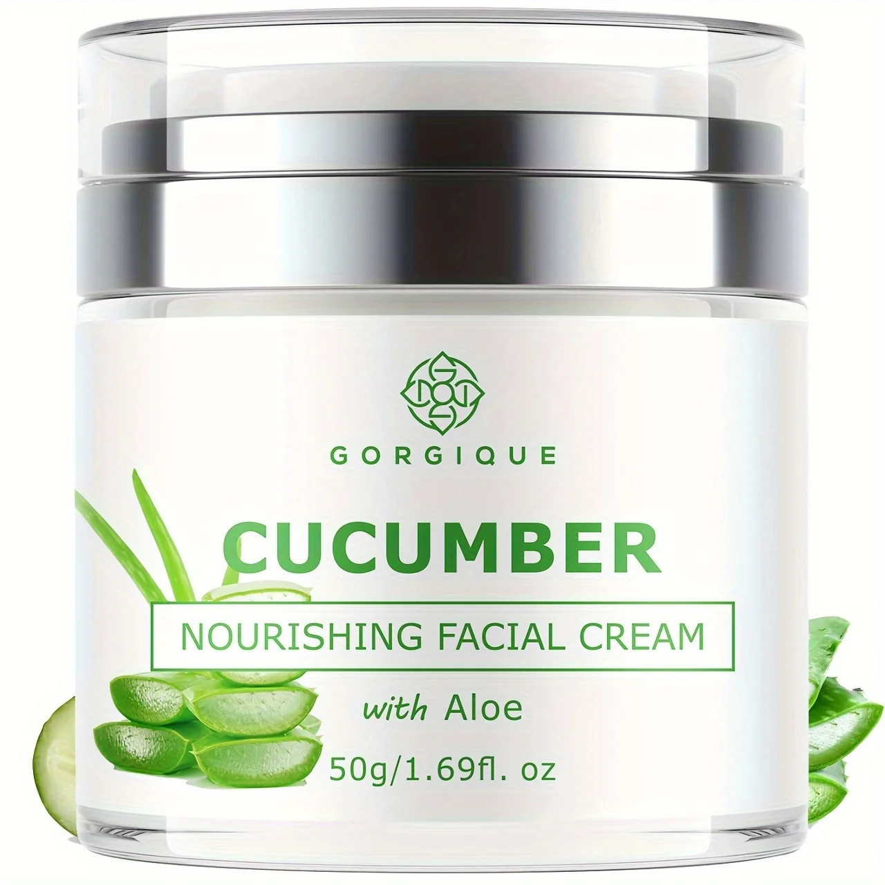 Cucumber & Aloe Daily Face Moisturizer - Hydrating & Cooling, Nourishing Day Cream