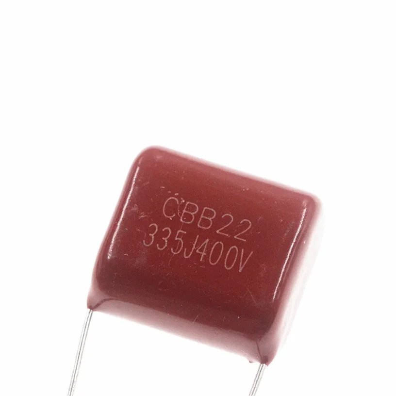 10pcs CBB22 335J400V 400V335J 3.3uF 400V 5% P20 Foot Distance 20mm Metallized Polypropylene Film Capacitor