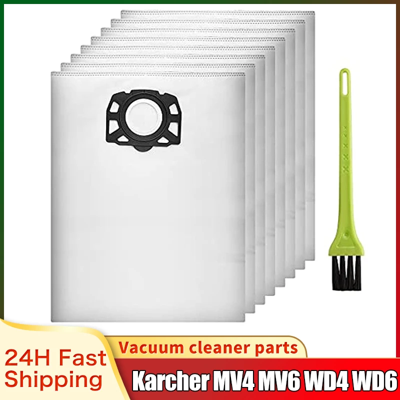 Filter Bags Replacement for Karcher Vacuum Cleaner WD4 WD5 WD6 MV4 MV5 MV6, Dust Protection Filter Bags for Karcher 2.863-006.0