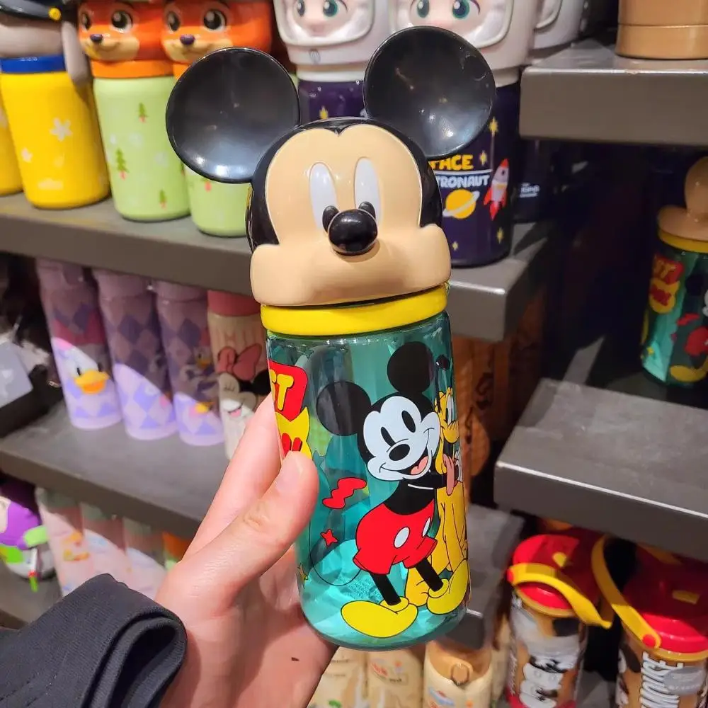 Shanghai Disney Mickey Stitch Cartoon Charakter Stroh Kaltwasser Tasse Kindergeburtstagsgeschenk