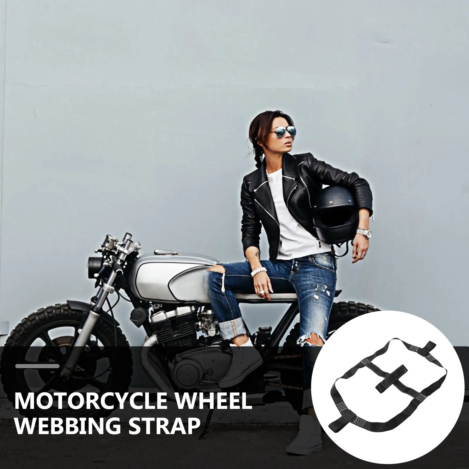 1Pcs Motorcycle Rear Wheel Tie-Down High Quality Compact Lightweight Fixing Belt for Motorcycle Electric Vehicle Transportation