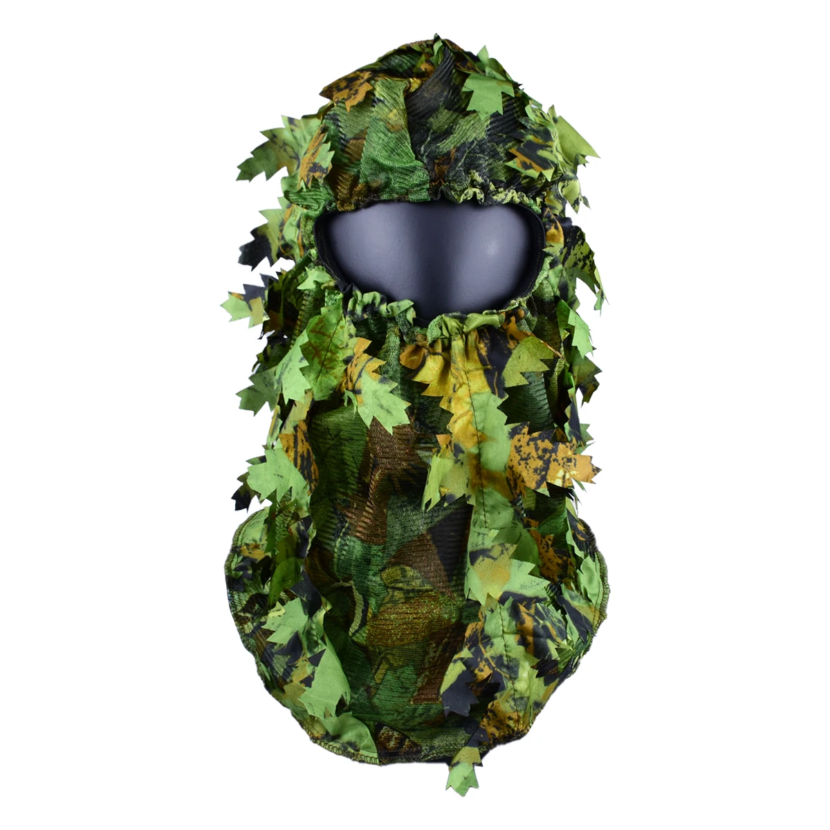 NUOVO Ghillie Camouflage 3D Maschera a pieno facciale Foglie d'acero Bionic Jungle Copricapo Berretto tattico Turchia Camo Hunter Accessori per la caccia