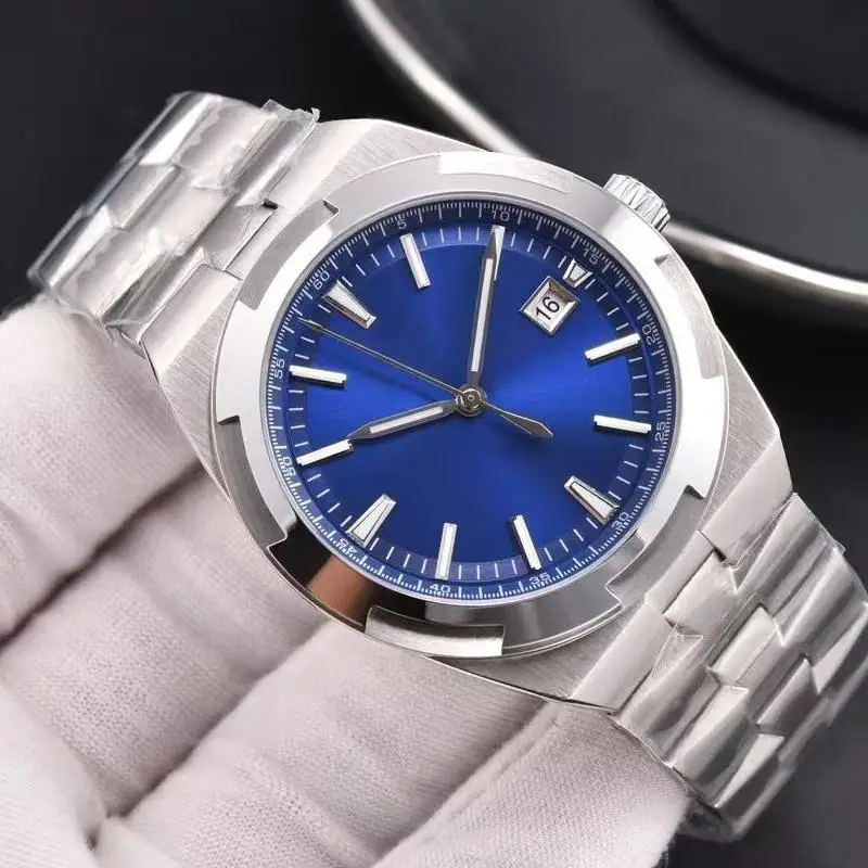 ساعات آلية أوتوماتيكية فاخرة للرجال مقاس 41 ملم من الفولاذ المقاوم للصدأ وزجاج الياقوت مع ساعات التاريخ للرجال