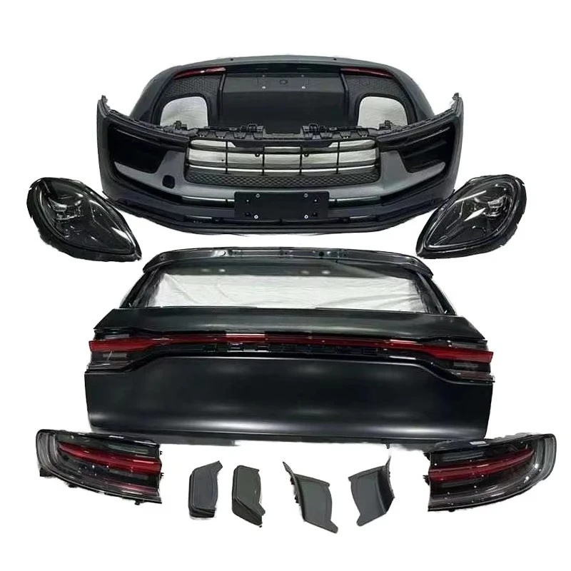 For 2014 for Porsche Macan Upgrade 2020 Style Front Bumper Headlamps and Taillights Body Kit Plug and Play