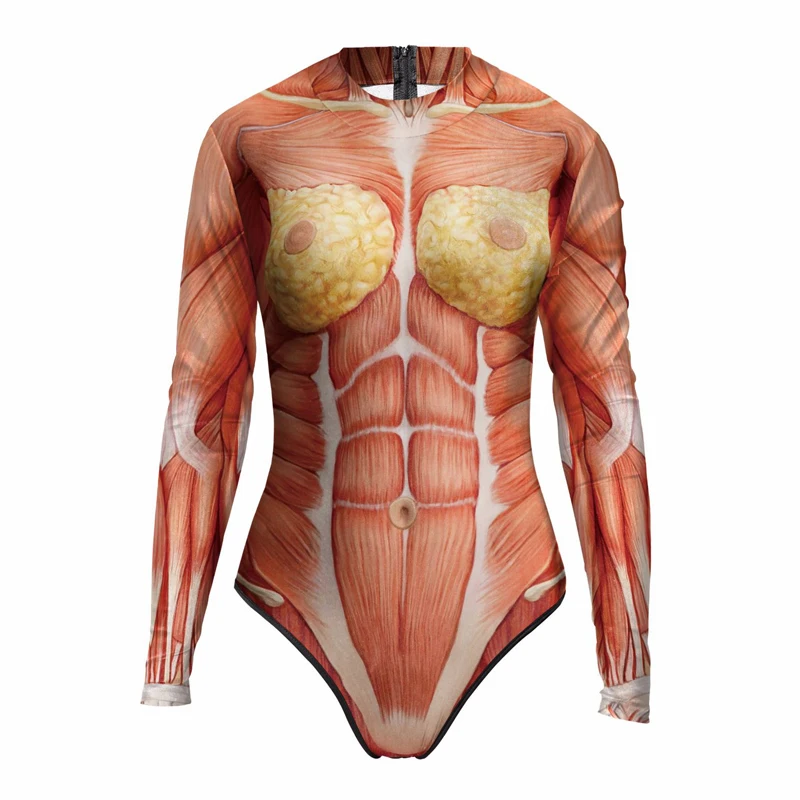 ชุดว่ายน้ำวันฮาโลวีนลายพยาบาลเปื้อนเลือด แขนยาว พิมพ์ลาย ช่วยให้ดูผอม เซ็กซี่ แบบชิ้นเดียว เสื้อยืด สตรีทแฟชั่น สำหรับผู้หญิง