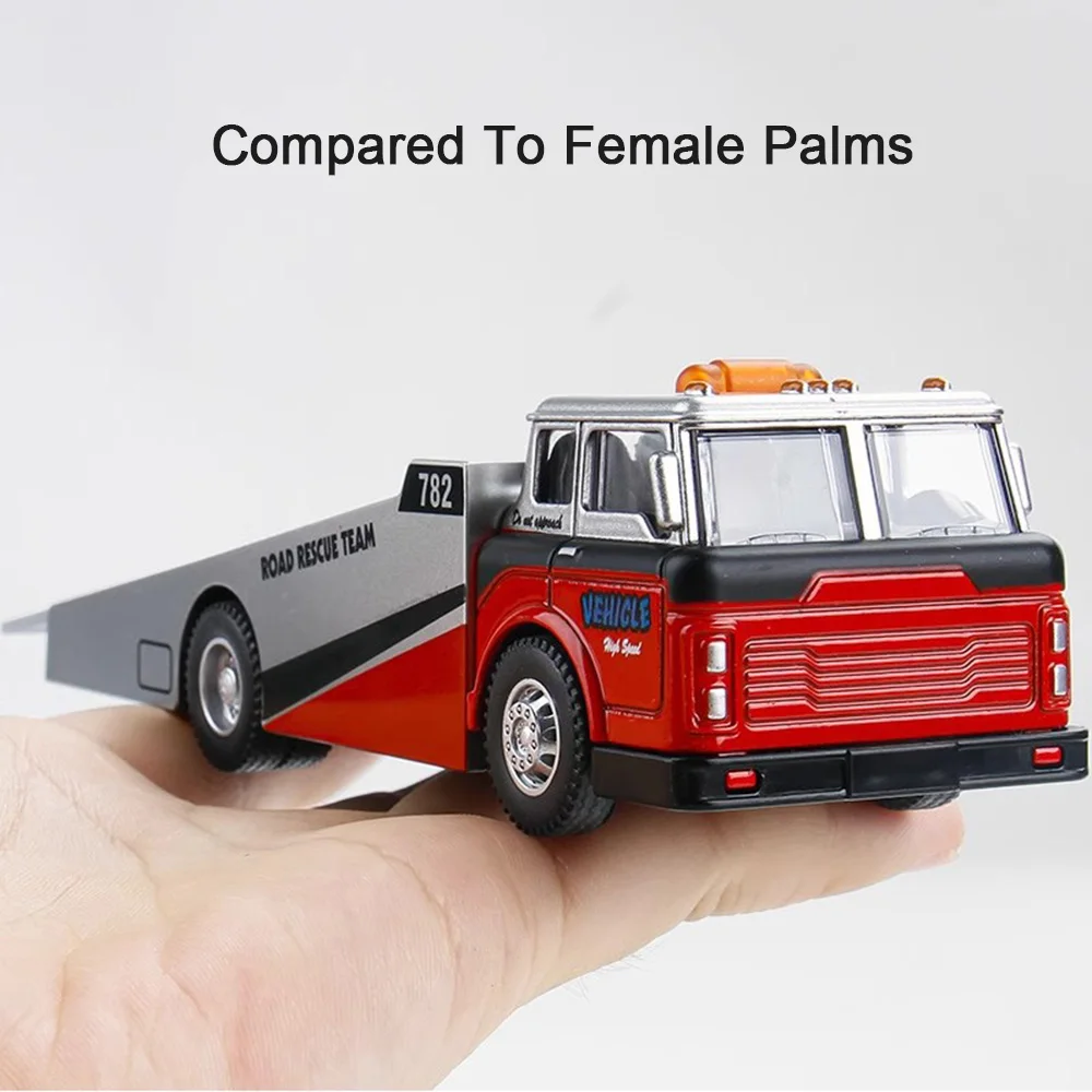 1:64モデルカー、様々なミニエンジニアリングカー、金属ダイキャストコンテナ、合金トレーラー、プルバック、ドア開閉、子供向けギフト