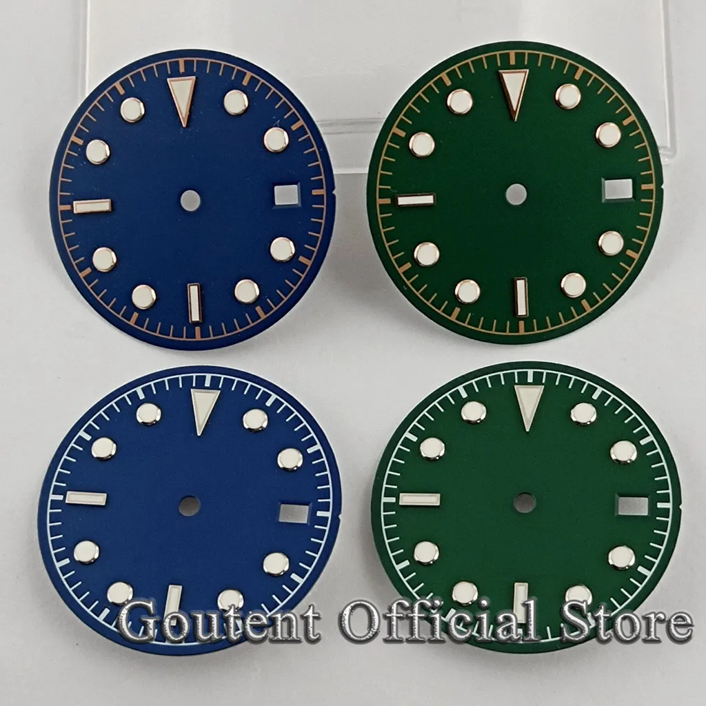 Goutent 30.5mm Black Blue Green Sterile Watch Dial For NH35/NH35A ETA2824/2836 PT5000 Miyota 8205/8215/821A DG2813/3804 Movement