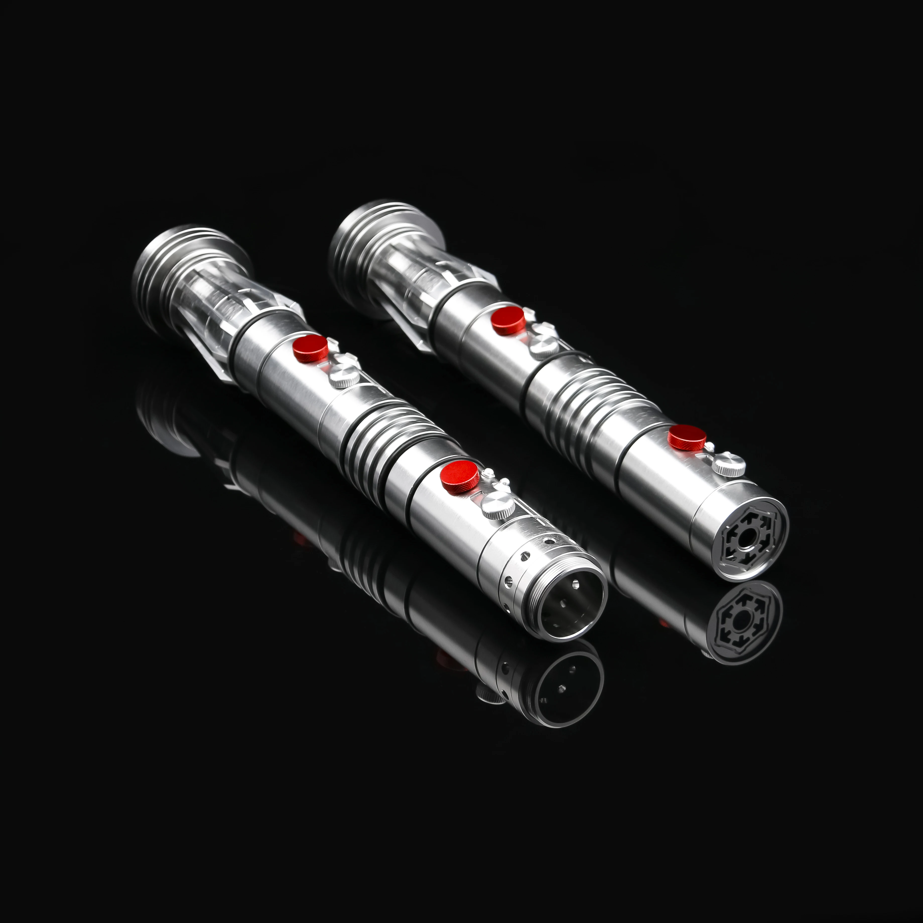 Lightsaber Neo Pixel 2PCS Double Blade Smooth Swing RGB Laser Zwaard Metalen Handvat Cosplay Speelgoed Darth Maul Replica Sabel Stafff