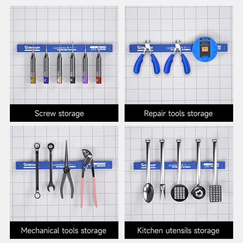 MECHANIC MAG25 Magnetic Storage Rack Anti-corrosion Screwdriver Kitchen Utensils Mobile Phone Repair Tools Collection Strips