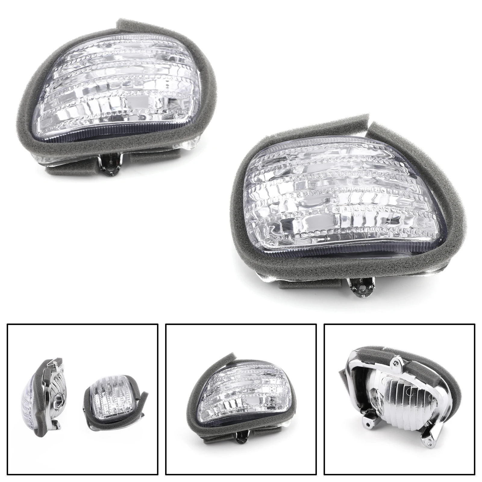 Areyourshop for Honda GL1800 Goldwing 2001-2010 Front Turn Signals lens G L 1800 Clear Smoke Motorcycke Light Parts