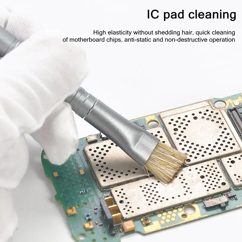 

TE-158 4in1 Motherboard IC Debonding Brush Steel Brush Replacement Head IC Pad Cleaning And Glue Removal And Tin Removal Tool