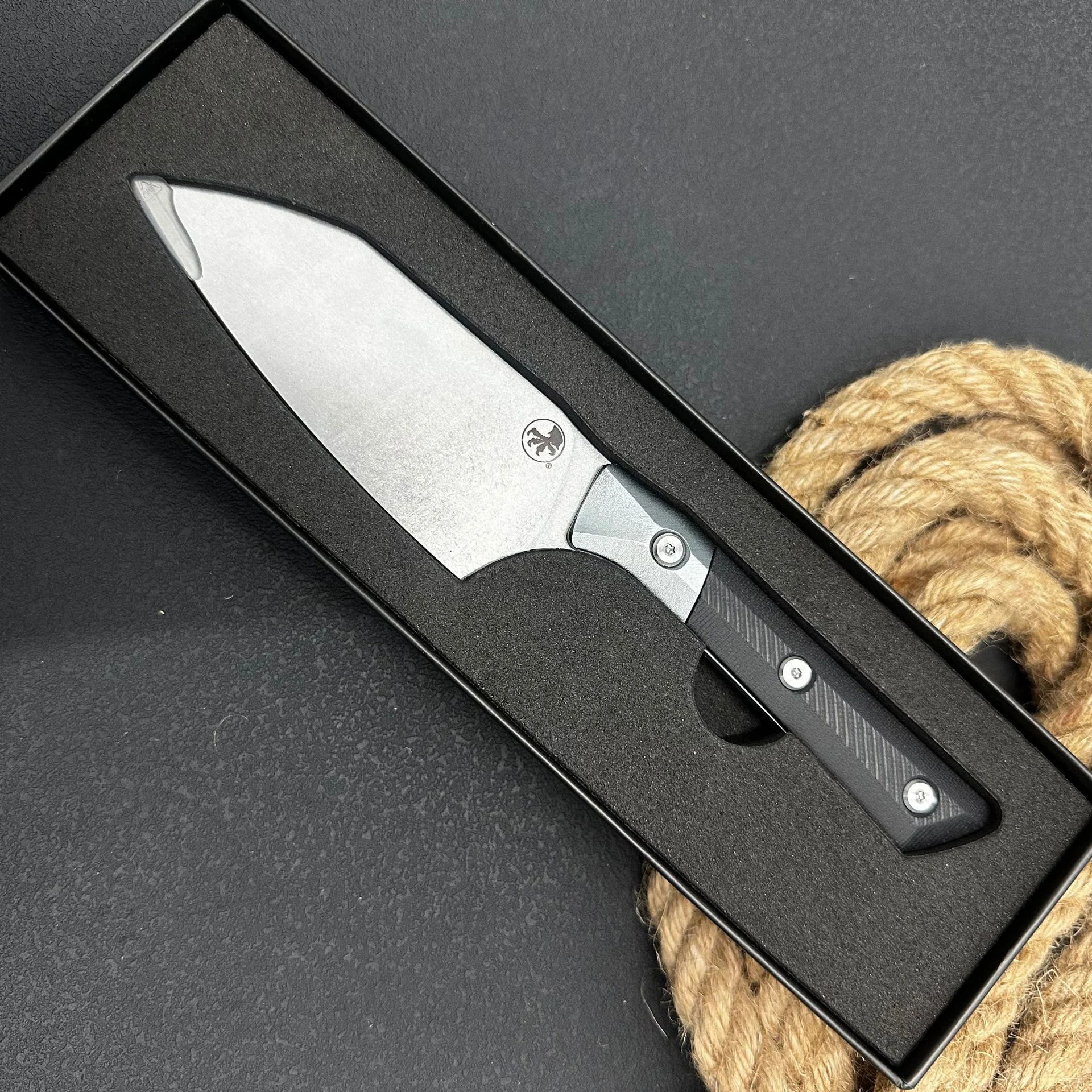 

4.5 Inch Utility Knife 7Cr17MoV Stainless Steel Blade G10 Handle Chef Cleaver Slicing Vegetables Paring Barbecue Kitchen Knife