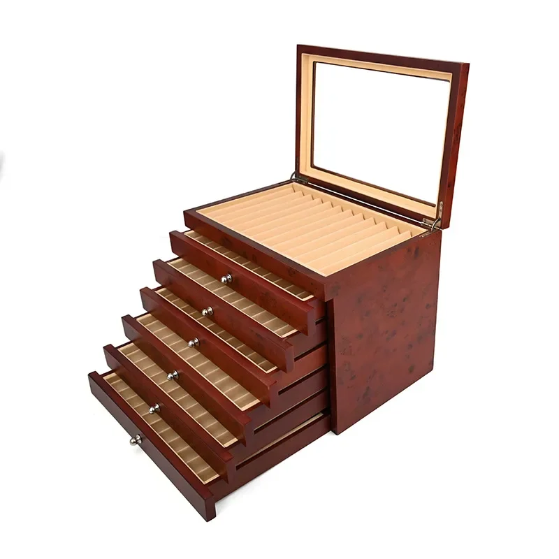 12/23/34/78 Pen Slot Wooden Pen Box Display Storage Pencil/Fountain Pen Case Cute School Office Stationery Organizer Supples image 3