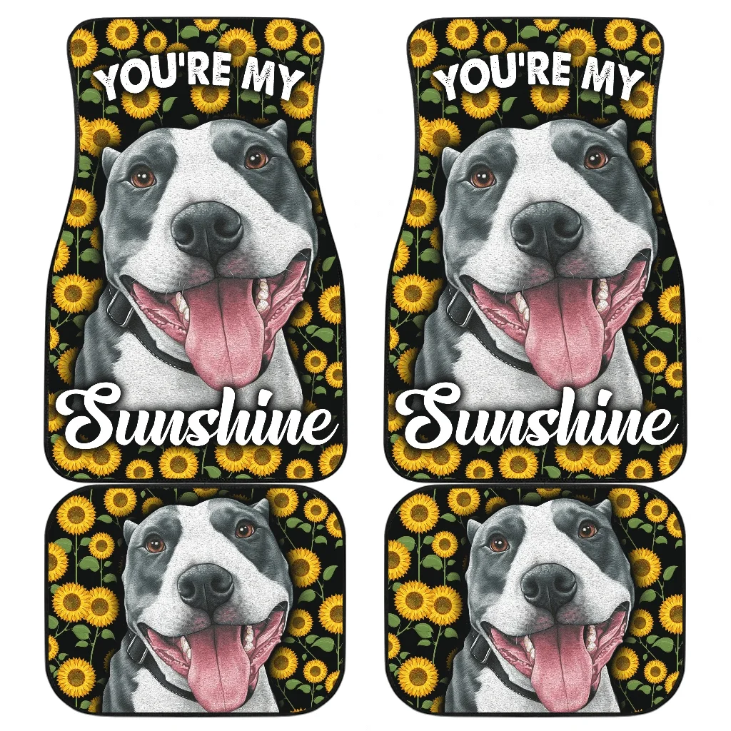 

Pitbull Dog You’re My Sunshine Sunflower Car Floor Mats H081320