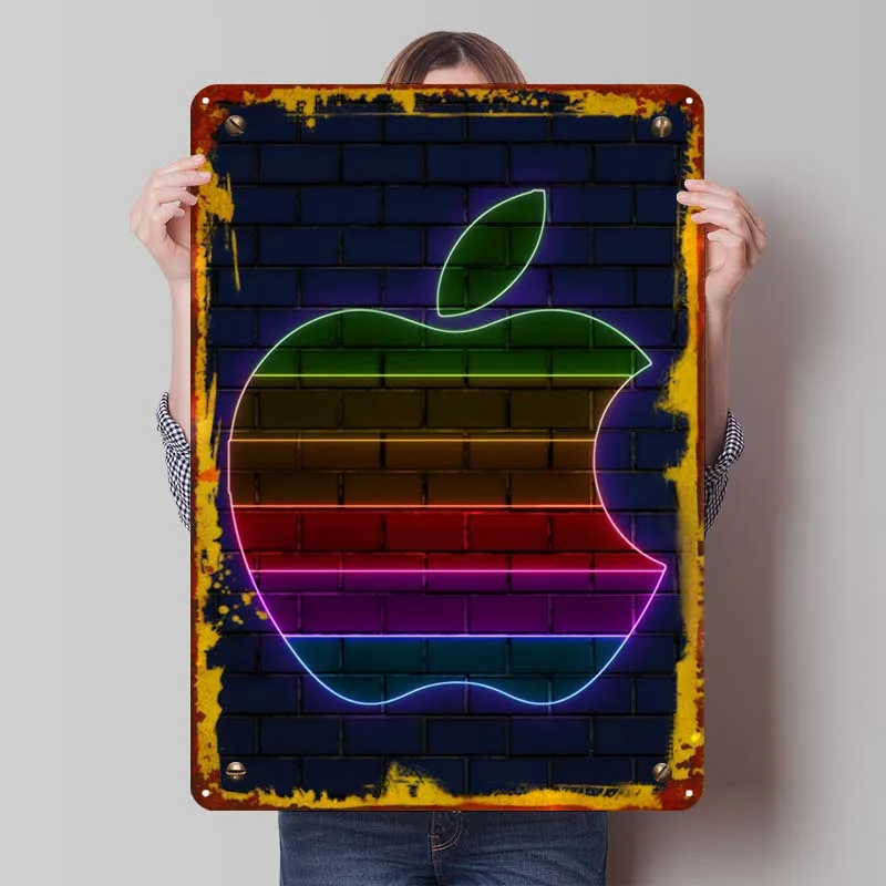 Macintosh Neon Art Metal Sign Pop Art Poster New Beauty Decoration Living Room Decor Items Aesthetic Vintage Home Decor Retro