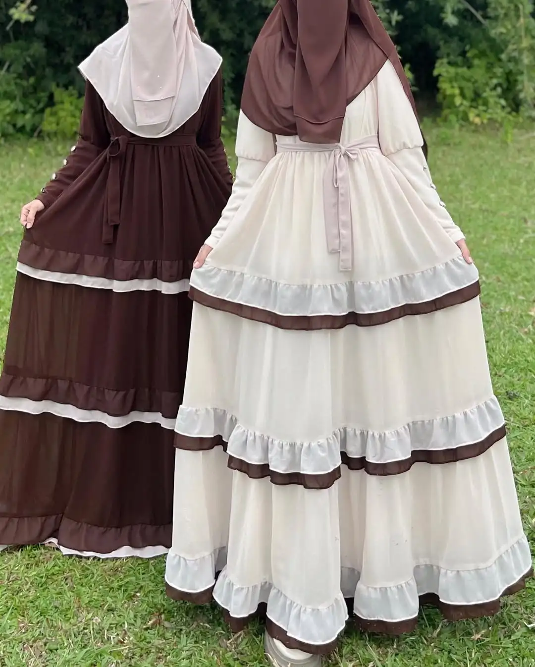 فستان عربي فضفاض أنيق وعصري بأكمام طويلة على طراز الشرق الأوسط #3