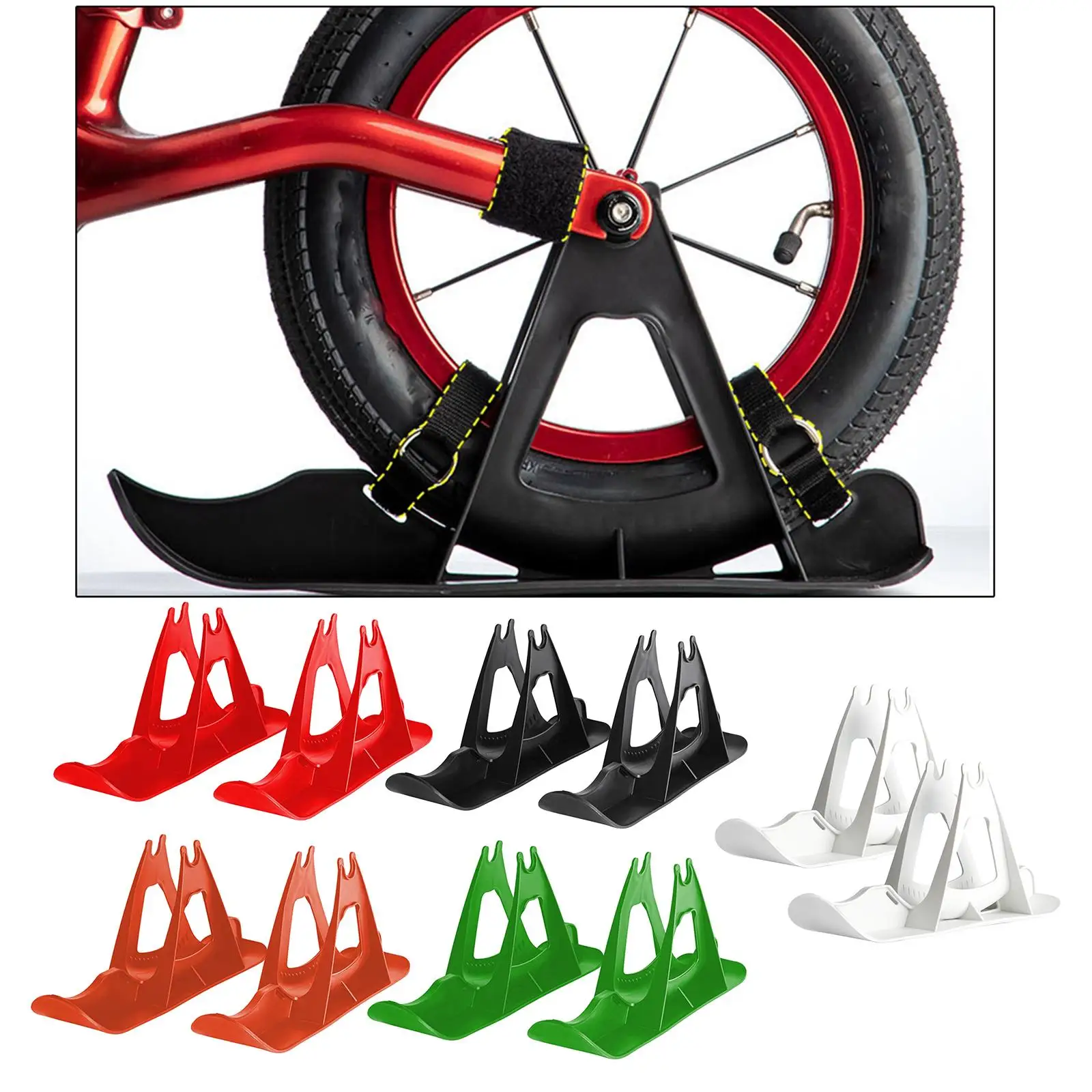 Ski Balance Bike Sled Toboggan Sleigh Snow Sledge Attachment Grass Skiing Boards