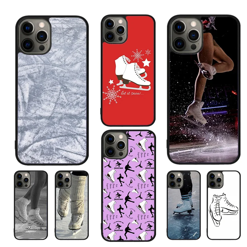 Eiskunstlauf Eislaufen Handy hüllen Abdeckung für iPhone 16 15 14 12 13 Mini 11 Pro Max Apple 6 7 8 plus Se2020 Coque